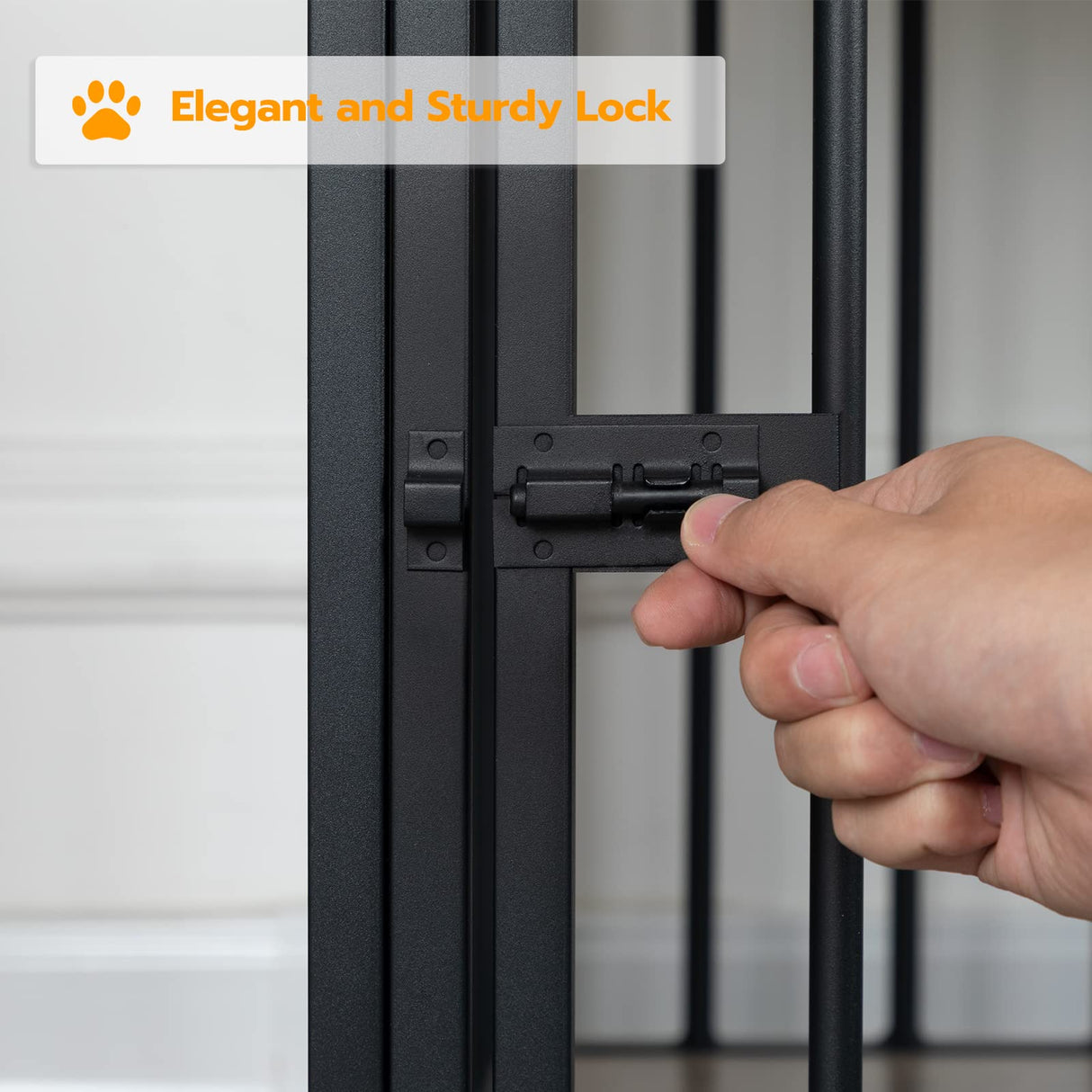 HOOBRO Dog Crate Furniture, Wooden Dog House, Decorative Dog Kennel with Drawer, Indoor Pet Crate End Table for Small Dog, Steel-Tube Dog Cage, HOOBRO