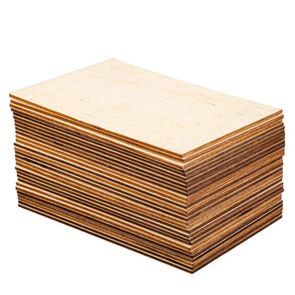 SIWUCHYE Unfinished Wood, 15 Pack Basswood Sheets for Crafts, Craft Wood Board for House Aircraft Ship Boat Arts and Crafts, School Projects, Wooden