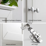 VANIRROR White Over-The-Toilet Storage Cabinet with Adjustable Shelves and Soft-Close Hinges VANIRROR