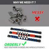 Reniteco Socket Organizer Drive ABS Tools-Socket Holder, Premium Quality 9 Pieces Holders Kit 1/4-Inch x 48 Clips, 3/8-Inch x 45 Clips, 1/2-Inch x 36 Reniteco