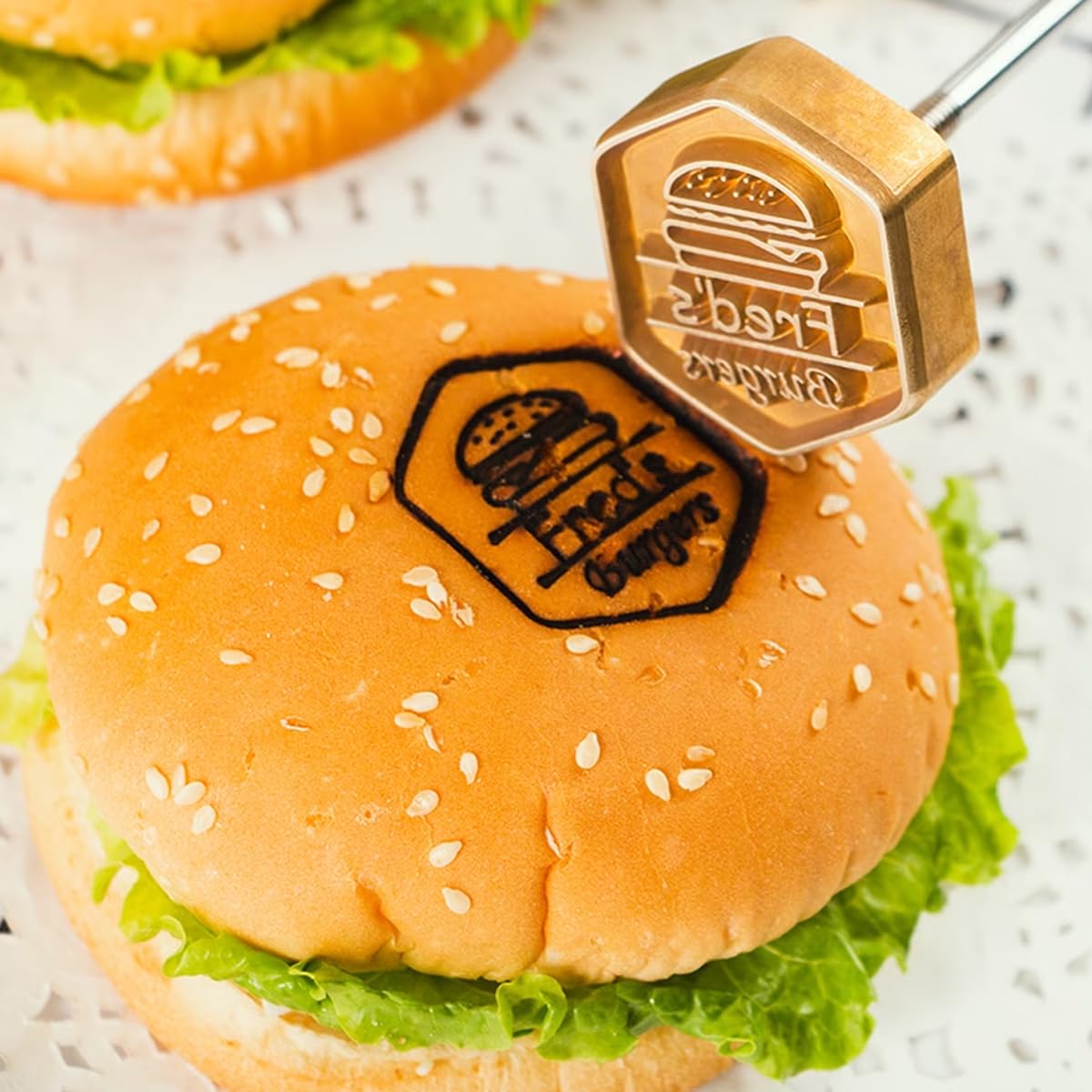 Custom Personalised Brass Branding Iron for BBQ, Wood, Leather, and Cakes TPFOON