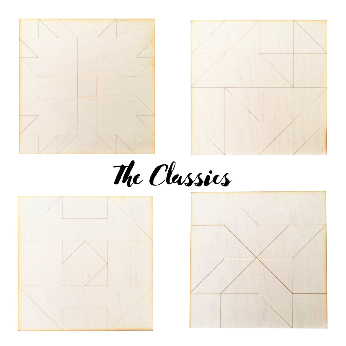 Unfinished Barn Quilt Square Wooden Sign, Country Decor Canvas Quilts Blocks (18 inches, Slip Knot) Generic