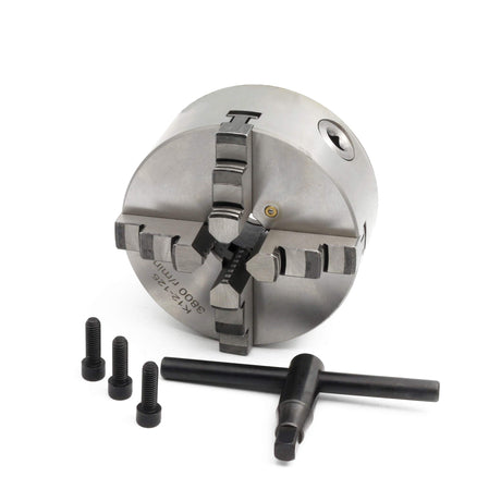 RATTMMOTOR 4-Jaw K12-125mm Self-centering Linkage Lather Chuck with Chuck Wrench for CNC Roter Engraving Milling Machine RATTMMOTOR
