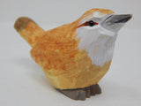 Selsela Carolina Wren Wood Figurine Statue Common Bird Miniature Handmade Art Craft Carve Small Animal Selsela