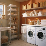 Finnhomy 8-Tier Wire Shelving Unit Adjustable Steel Wire Rack Shelving 8 Shelves Steel Storage Rack or Two 4-Tier Shelving Units with PE mat, Finnhomy