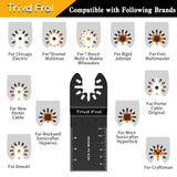Trivd Frol 50PCS Oscillating Saw Blades, Professional Universal Titanium Multitool Blades for Wood Plastics Metal, Quick Release Multi Tool Blades Trivd Frol