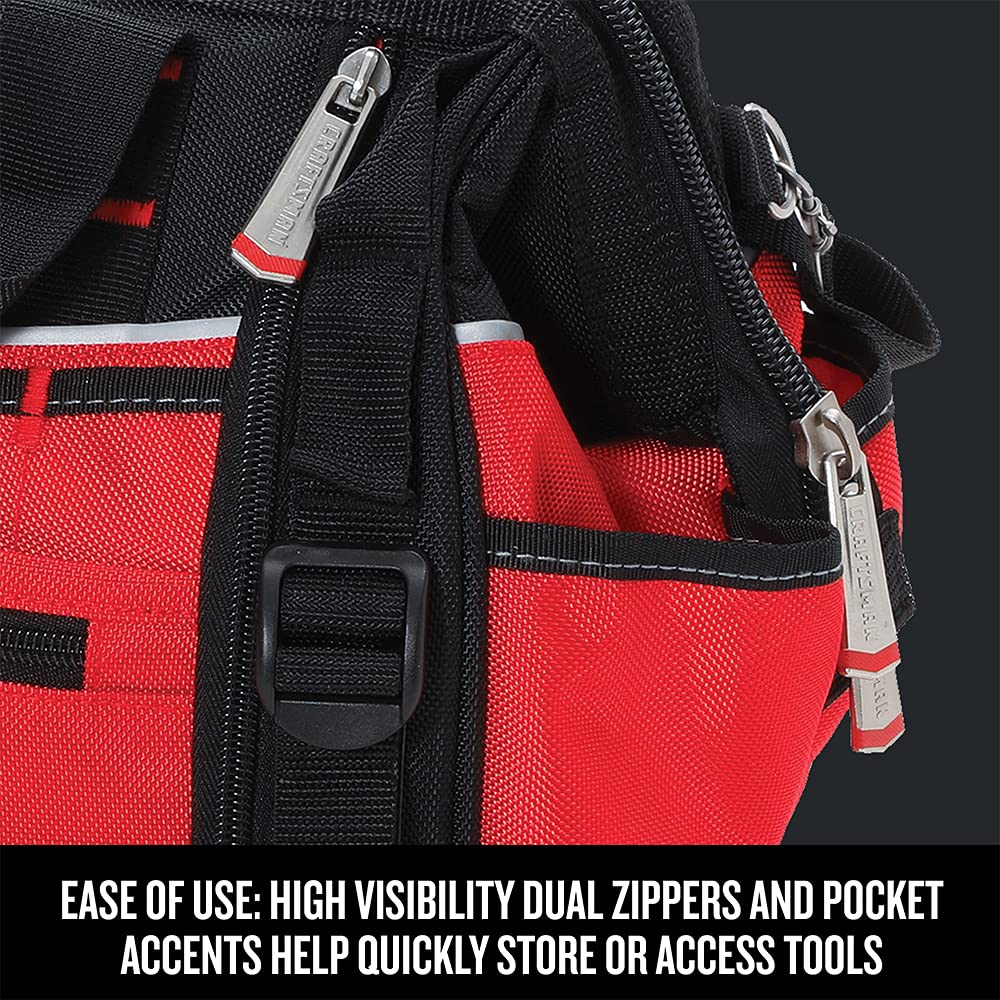 CRAFTSMAN VERSASTACK Zippered Tool Bag, 31 Pocket Organizer, Heavy Duty Tool Tote (CMST17622) - WoodArtSupply