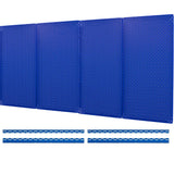 OmniWall 16" x 32" Metal Pegboard Panel 4-Pack for Garage & Home Wall Storage Organization System (Blue) OmniWall