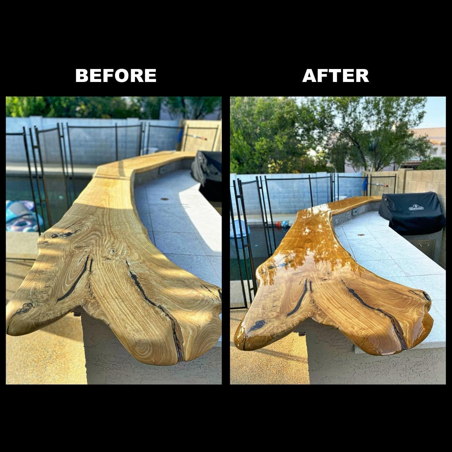 Ultra Clear Epoxy Resin and Hardener | Scratch Resistant, Crystal Clear Coating, Glossy, Low Odor Epoxy Primer | Ideal for Bar Tops, Tables, & Ultra Clear Epoxy