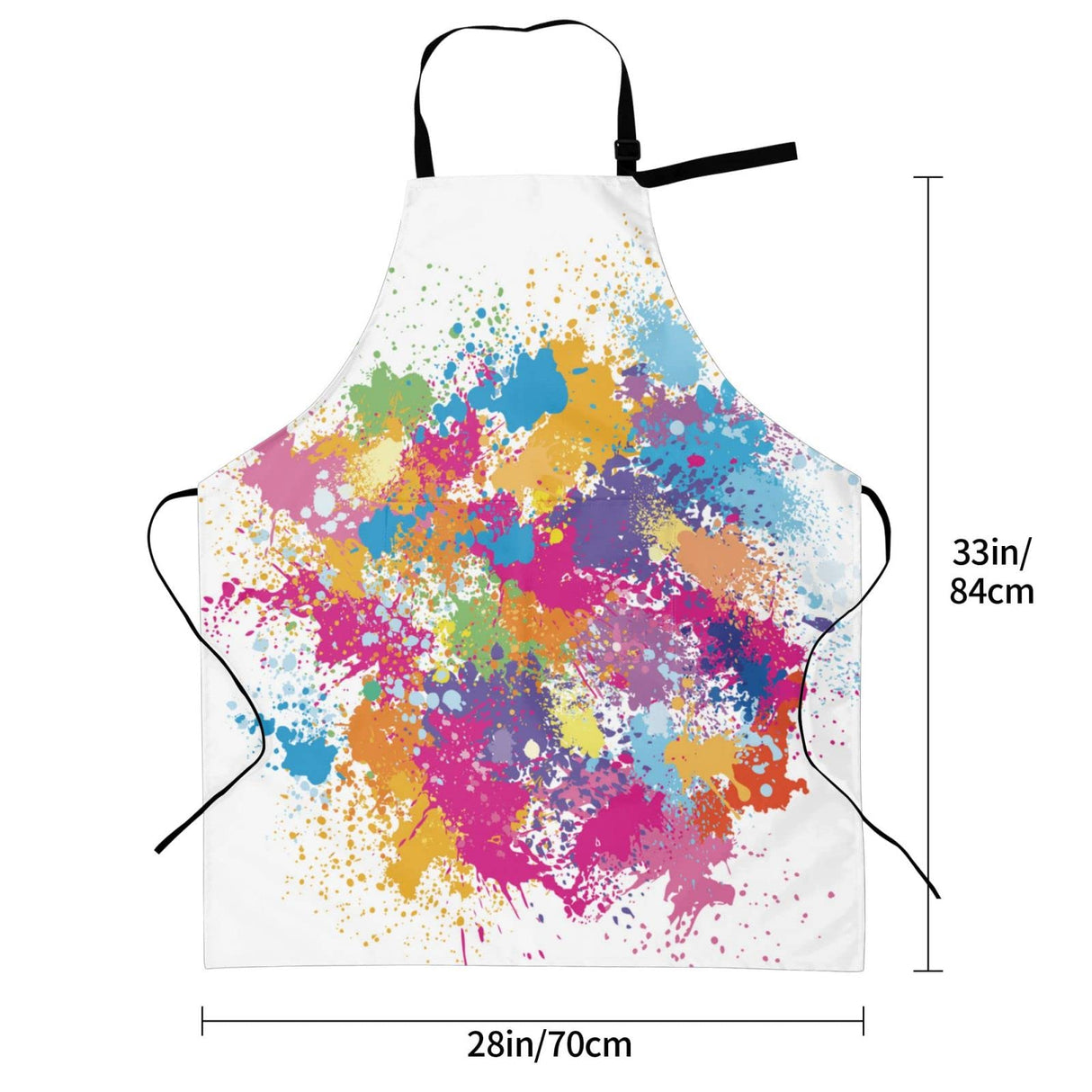 SHAPTOY Painting Artist Apron with 2 Pockets Waterproof Colorful Art Aprons Gifts for Artists Women Men Girls Painters Adults Teachers White Smock SHAPTOY