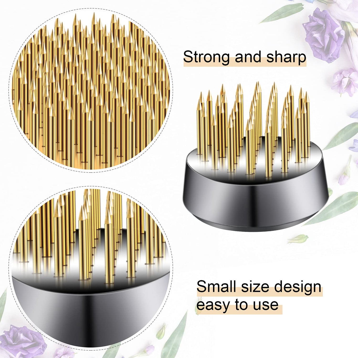 12 Pieces Flower Frog Holder Floral Round Flower Arranger Fixed Flower Pin Holder Tool Floral Arrangement Pin Holder Japanese Flower Holder for Geiserailie