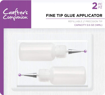 Crafters Companion Glue Applicators-Pack of 2, 14ml Bottle, Clear 2 Count - WoodArtSupply