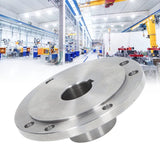 Lathe Flange, 6 Mounting Holes 125mm Chuck Connection Flange, High Manganese Steel Chuck Flange for K11-125 K12-125 K72-125 Back Plate for Self Focket