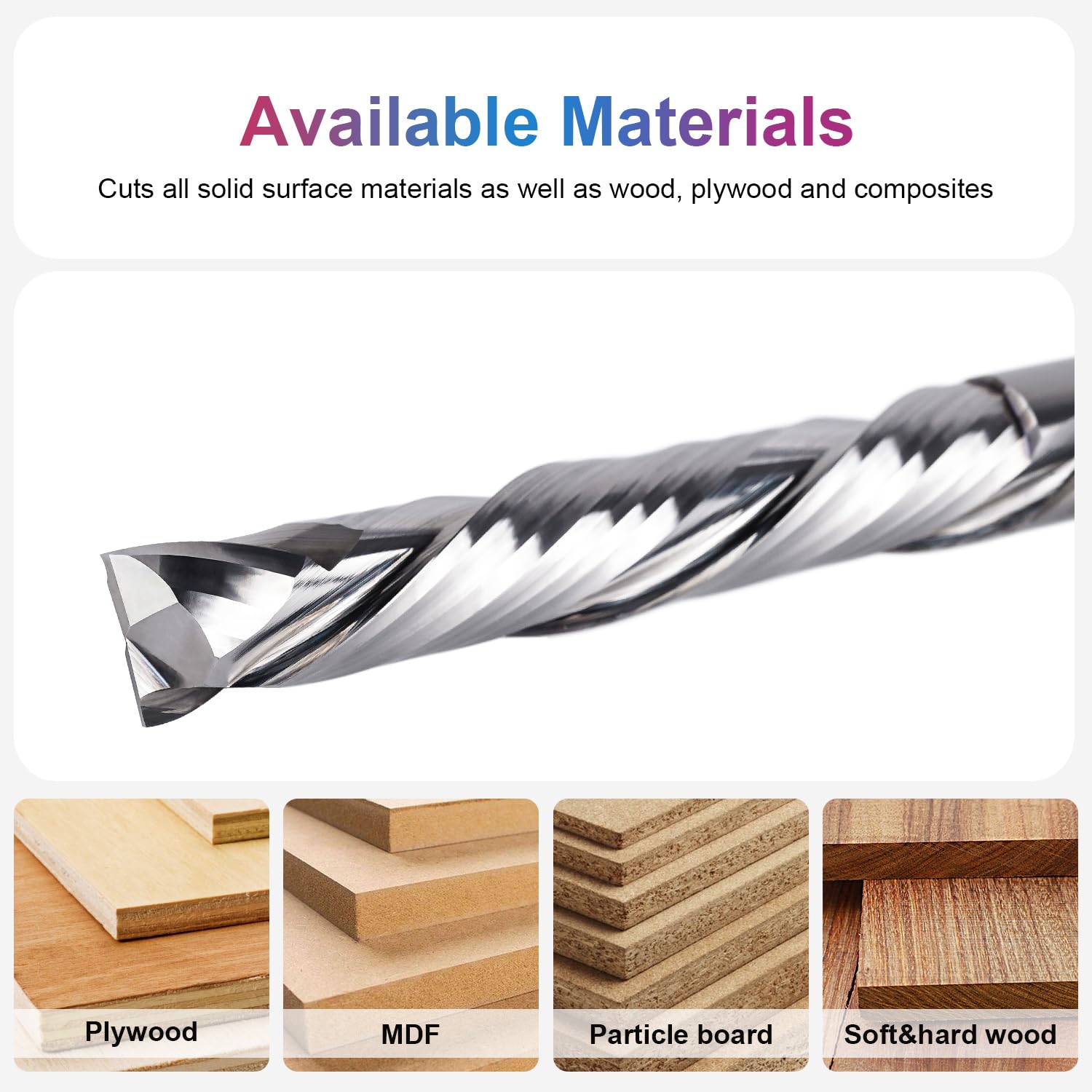 SpeTool Compression Spiral Router Bit 1/2 Inch Shank 3 Inch Cutting Length Extra Long UP&Down CNC Router Bits for Woodworking Milling Slot Mortise SpeTool