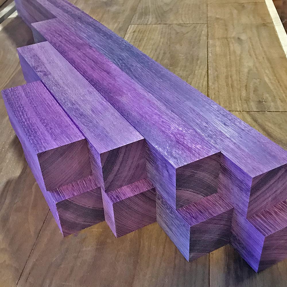 Purple Heart Wood Turning Blanks 6pcs - 2" x 2" x 12" Cherokee Wood Products