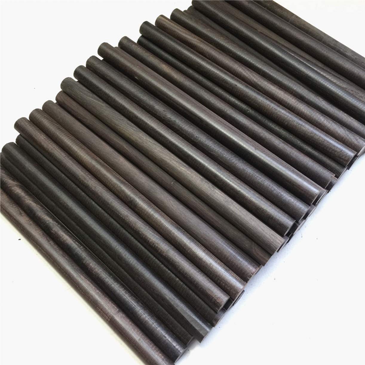 CHENGYIDA 10-Pack 15x1.2cm African Blackwood Ebony Dowel Pins Wood Lumber Turning Blanks Pen Making Round Stick Pen Make Blanks Wood Handle CHENGYIDA