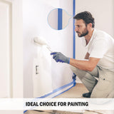 EFOK Blue Painters Tape 1 Inch Bulk - Paint Tape 20 Rolls x 1 Inch x 55 Yards - Painter's Tape Blue Masking Tape for Walls Painting Packing EFOK