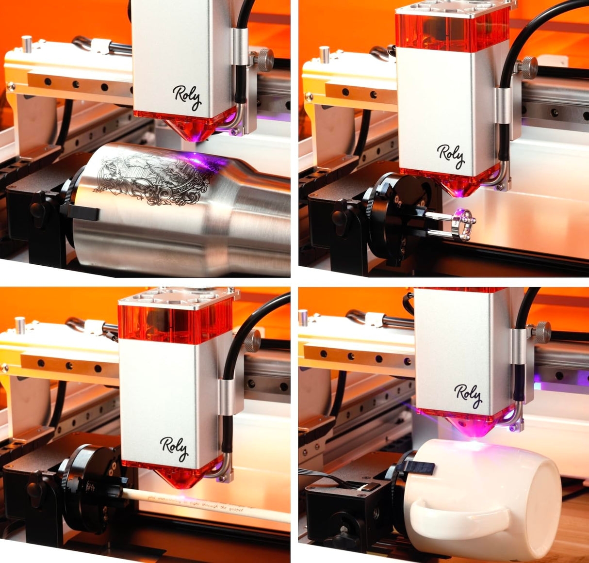 Roly LaserMATIC Mk2 30W Laser Engraver with Integrated Enclosure, Rotary, Air Assist, Honeycomb Panel and Camera Included, Laser Engraver for Wood, Roly