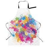 SHAPTOY Painting Artist Apron with 2 Pockets Waterproof Colorful Art Aprons Gifts for Artists Women Men Girls Painters Adults Teachers White Smock SHAPTOY