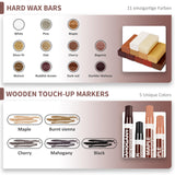 XFCA Floor Repair Kit,Laminate Hardwood Vinyl Floor Repair Kit with Heat Pen DIY Manual Floor Furniture Touch Up Marker Wood Floor Wax Cover Lvp XFCA