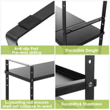 Across-Star Expandable Cabinet Shelf Organizer Rack, Stackable Kitchen Counter Storage Shelves Stand, Adjustable Height Pantry Shelf Spice Rack Across-Star