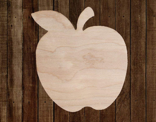 14" Apple Teacher Unfinished Wood Cutout Cut Out Shapes Painting Crafts - WoodArtSupply