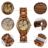 Godchoices Personalized Photo Wood Watch Engraved Text Double-Sided Custom Wrist Watch for Men Father Fiance Groomsmen Gifts Ideas Anniversary Godchoices