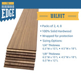 The Hardwood Edge Walnut Hardwood Planks - Walnut Wood for Unfinished Wood Crafts - 100% Pure Hardwood - Laser Engraving Blanks - Walnut Planks for THE HARDWOOD EDGE