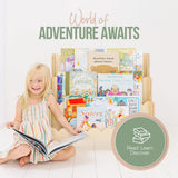 Fable Twig Scalloped Edge Wooden Kids Bookshelf - 3-Tier Montessori Book Organizer for Playroom and Nursery Fable Twig