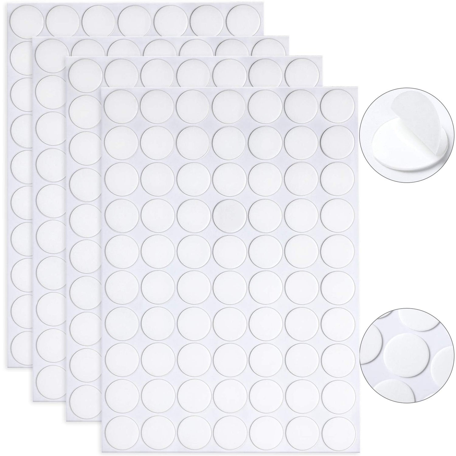 JANYUN 280 Pcs Double Sided Sticky Dot Stickers Removable Round Putty Clear Sticky Tack No Trace Sticky Putty Waterproof Small Stickers for Festival JANYUN