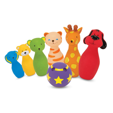 Melissa & Doug K's Kids Bowling Friends Play Set and Game With 6 Pins and Convenient Carrying Case - Indoor, Outdoor Toys For Toddlers Ages 2+ Melissa & Doug