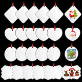 Marsui Sublimation Wooden Ornaments Blanks Christmas Sublimation Blanks Pendant Unfinished Christmas Tree Discs Wooden Ornaments Sublimation Wooden Marsui