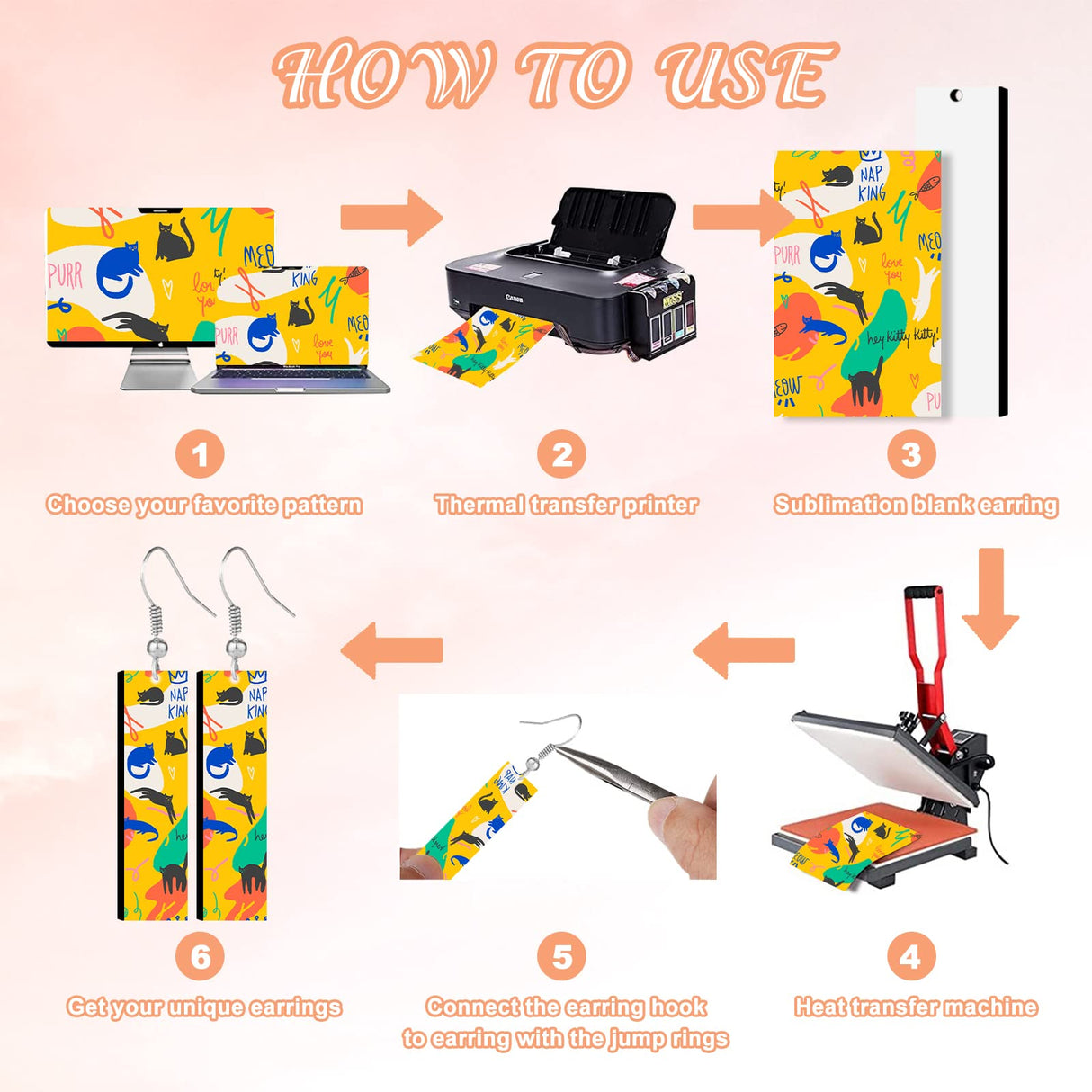 ZOCONE 60 Pcs Sublimation Earrings Blank Bulk, Sublimation Printing Earrings Unfinished Rectangular Heat Transfer Earring Pendant with Earring Hooks ZOCONE