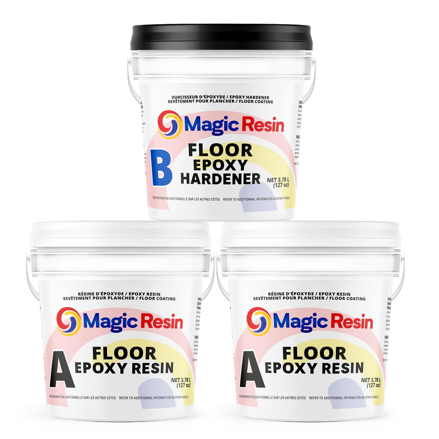 Clear Floor Epoxy Resin for Garages, Basements, Warehouses, Retail Stores and More | Highly Durable | Resistant to Scratches, Spills, and Stains | Magic Resin