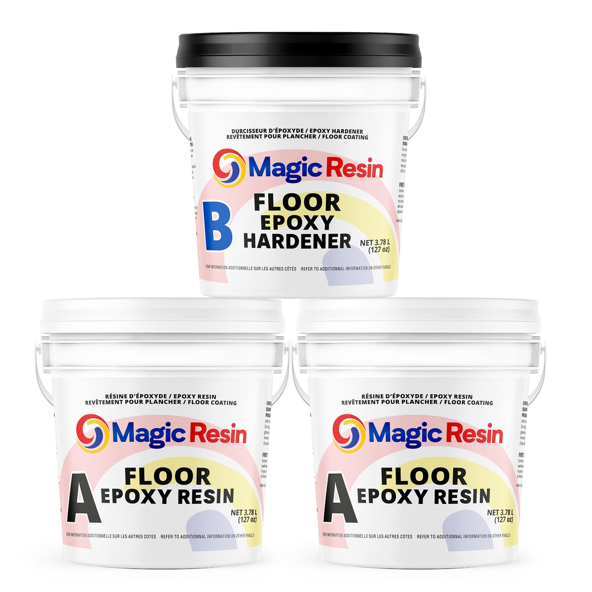 Clear Floor Epoxy Resin for Garages, Basements, Warehouses, Retail Stores and More | Highly Durable | Resistant to Scratches, Spills, and Stains | Magic Resin