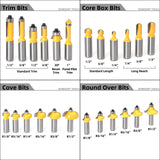 KOWOOD Router Bits Set 1/2 Inch Shank 丨70 - Piece Set. KOWOOD