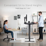 VIVO Electric Height Adjustable 71 x 30 inch Memory Stand Up Desk, Black Table Top, Black Frame, Standing Workstation with Preset Controller, 1B VIVO