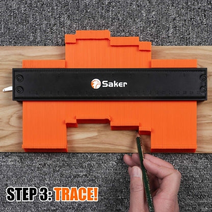 Saker Contour Gauge (10 Inch Lock) Profile Tool-Adjustable Lock-Men Stocking Stuffers Christmas Gifts for Men Dad Him-Precisely Copy Irregular Shape