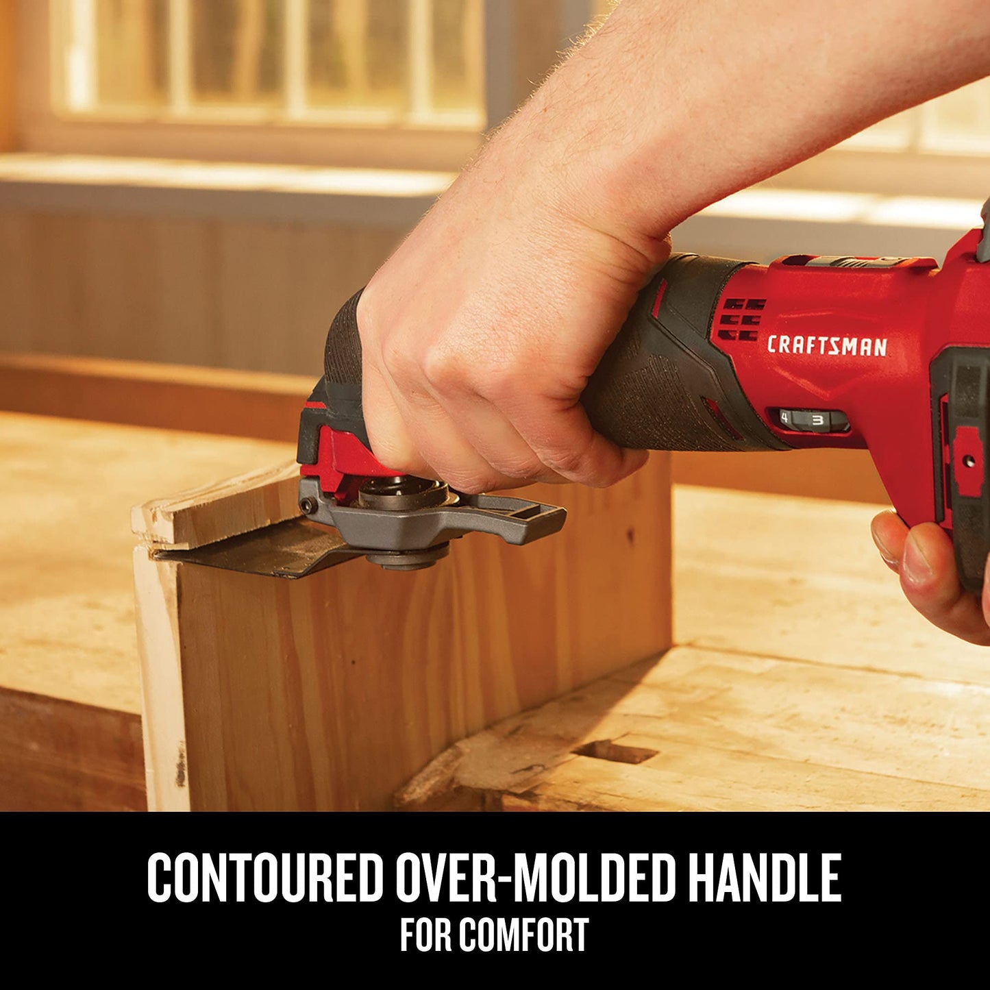 CRAFTSMAN V20 Cordless Multi-Tool, Oscillating Tool Kit, Blades, Sand Paper, Battery and Charger Included (CMCE501D1)