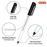 Shuttle Art Permanent Marker, 30 Pack Ultra Fine Point Black Permanent Marker set, Works on Plastic,Wood,Stone,Metal and Glass for Doodling, Marking Shuttle Art