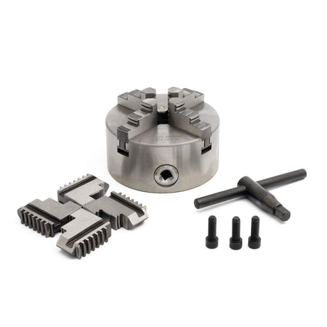 RATTMMOTOR 4-Jaw K12-125mm Self-centering Linkage Lather Chuck with Chuck Wrench for CNC Roter Engraving Milling Machine RATTMMOTOR