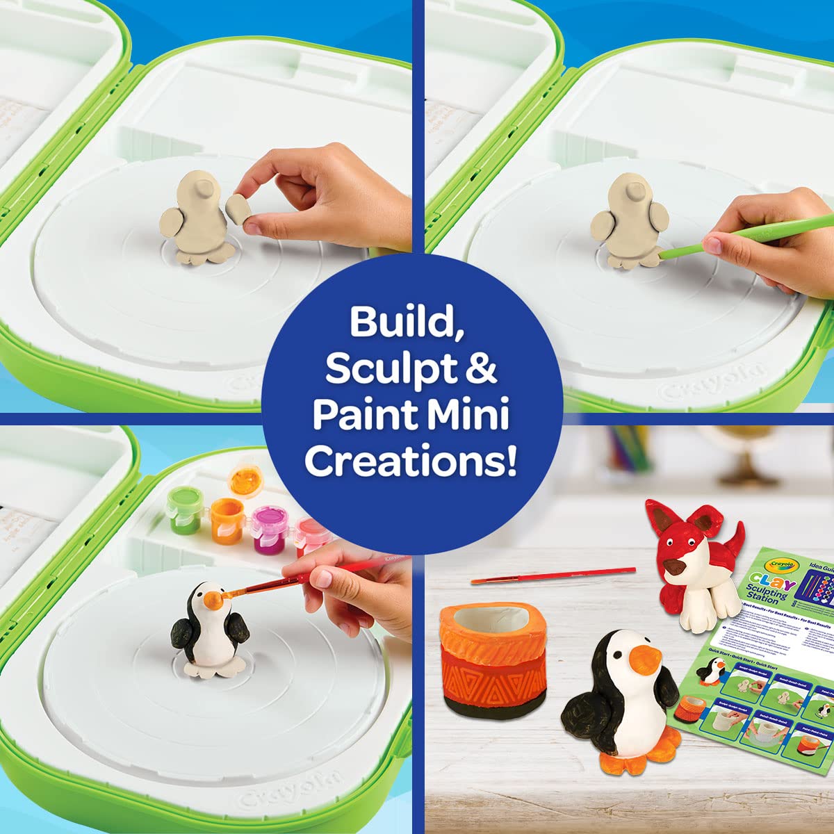 Crayola Clay Sculpting Station, Art Set for Kids, Gift for Ages 6, 7, 8, 9 - WoodArtSupply