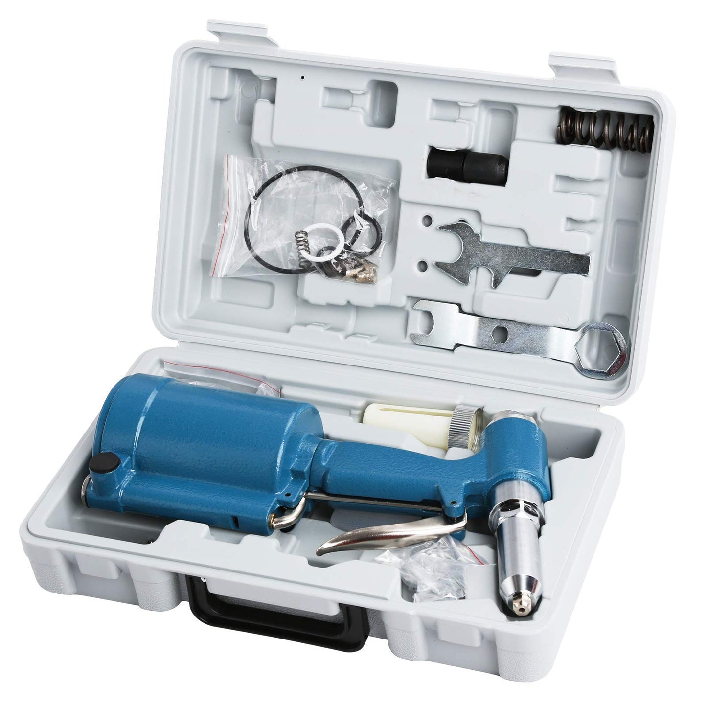 WINTOOLS Pneumatic Air Hydraulic Pop Rivet Gun Riveter Riveting Tool w/Case - WoodArtSupply