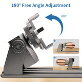 ALIENCELL RR1 Rotary Roller,180° Angle Adjustment Jaw Roller, Compatible with Most Laser Engraver Machine for Engraving Cylindrical Object Boxes, chitu systems