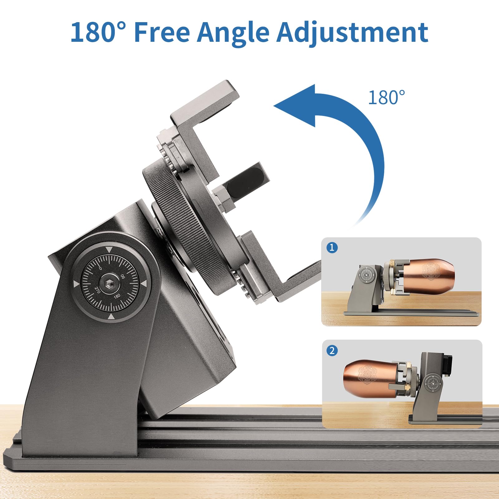 ALIENCELL RR1 Rotary Roller,180° Angle Adjustment Jaw Roller, Compatible with Most Laser Engraver Machine for Engraving Cylindrical Object Boxes, - WoodArtSupply