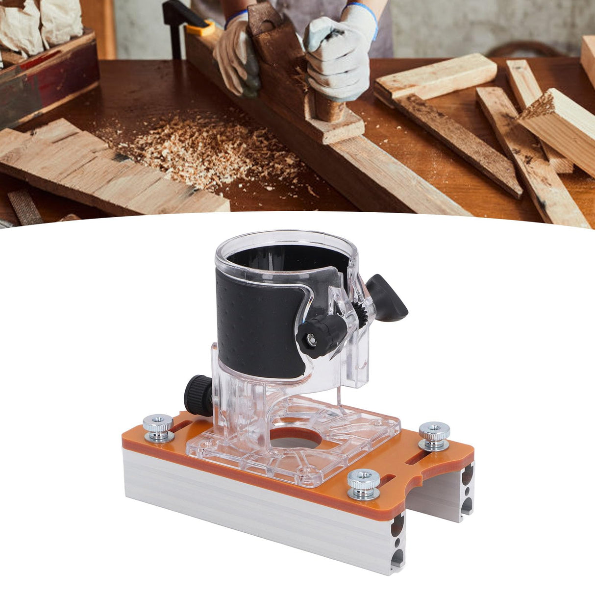 Power Tool Protective Shield Accessory Base Woodworking Trimmer Router Router Transparent Trimming Machine Protection Cover Garosa