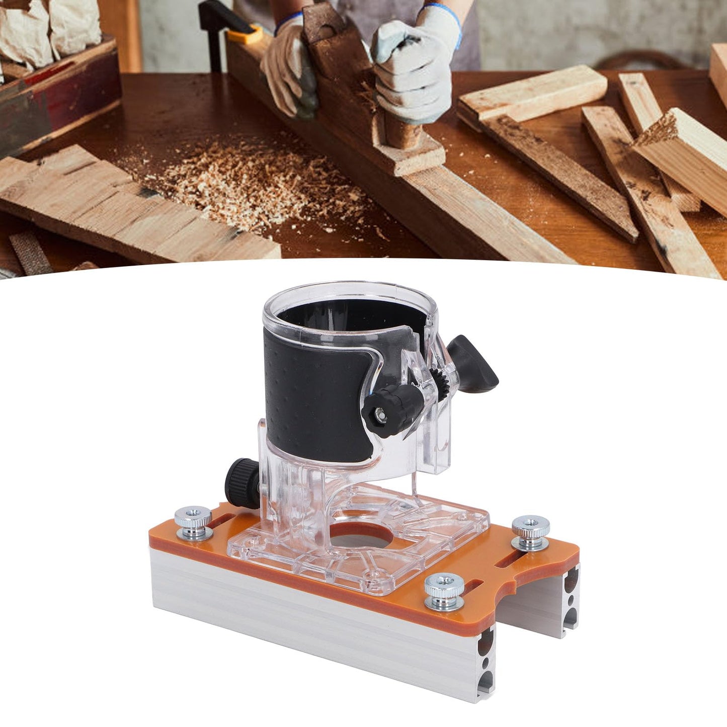 Power Tool Protective Shield Accessory Base Woodworking Trimmer Router Router Transparent Trimming Machine Protection Cover
