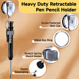 Enhon 43 Pcs Carpenter Pencils Set, Construction Pencils with Sharpener and 39 Refills, Deep Hole Mechanical Carpenter Pencil Set with Retractable Enhon