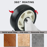 AOTAISP 3 Inch Heavy Duty Casters Load1000lbs Bearing Plate Caster Wheels, 360-degree Soft Rubber Swivel Casters for Furniture and Workbench Cart, AOTAISP