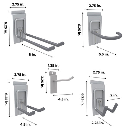 CrownWall 6" Basic Bundle (8x4 ft) with 20-Piece Locking Hook Kit (Graphite) - WoodArtSupply